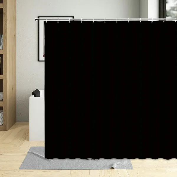 solid black shower curtain